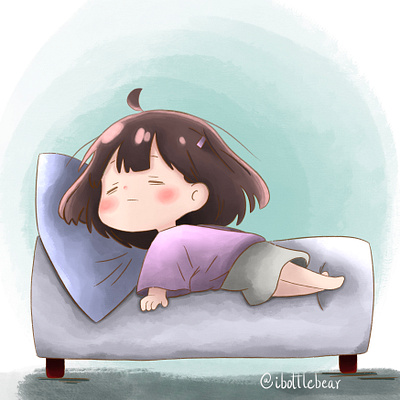 Snooze-ville childrens illustration cute art digital illustration manga art