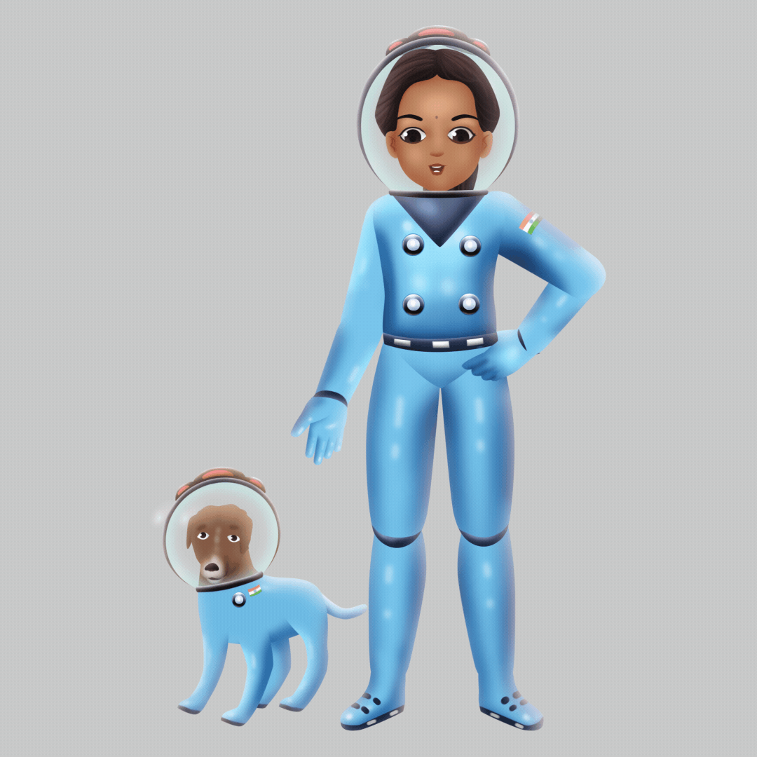 Young girl dreaming of becoming an astronaut 3d animation astronautanddog astronautdreams celestialadventure doginspace dream explainer video gif girl india space spaceexploration spaceodyssey