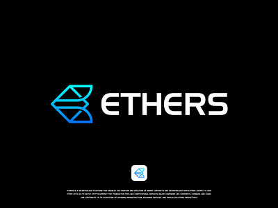 Ethers logo, Ethereum logo design bitcoin logo blockchain brand identity branding crypto crypto coin crypto currencey crypto logo ethereum logo geometric logo logo design logodesigner logos logotype mark modern monogram tech technology