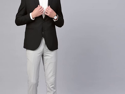 Men Black Slim Fit Solid Single Breasted Formal Blazer blazers branding fashion logo modijacket weddingdress