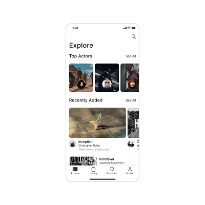 Explore a movie app actors app app design design feed film interface movie movies ui ux