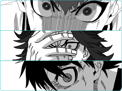 Eye strip illustration anime graphic design illustration manga procreate