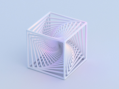 Cube 3d abstract background blender branding cube design fractal futuristic geometric light render shape structure technology white