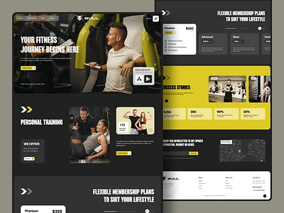 Bull Gym - Landing Page fitness gym landing page personal trainer sport ui design uiux web web design website website design workout