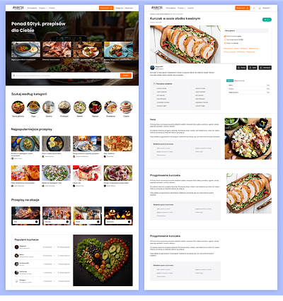 Culinary community website branding graphic design ui