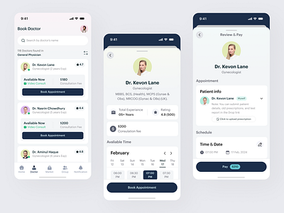 Doctor Booking App Design doctor appointment app