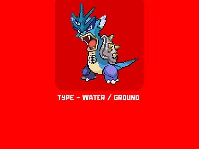 Gyarastomp fakemon monster pixel art pokemon