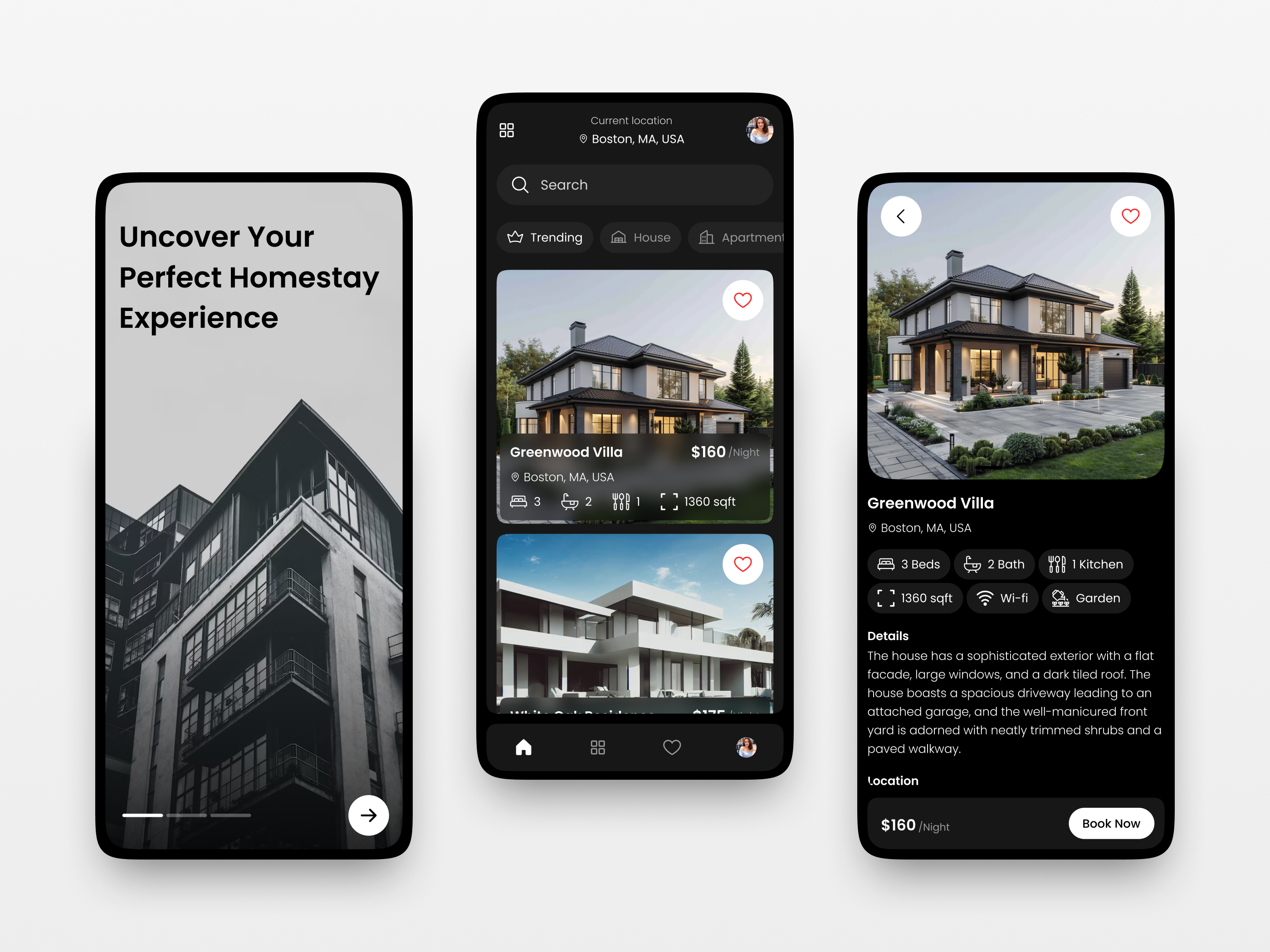 Mobile App Design – Real Estate Platform app app design clean design house rent app minimalist mobile app mobile design real estate real estate agency real estate app rent app ui ui design uiux user interface ux