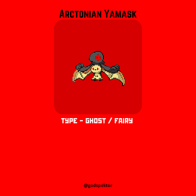 Arctonian Yamask fakemon monster pixel art pokemon