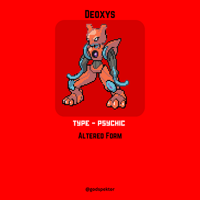 Deoxys ( Altered Form ) fakemon monster pixel art pokemon