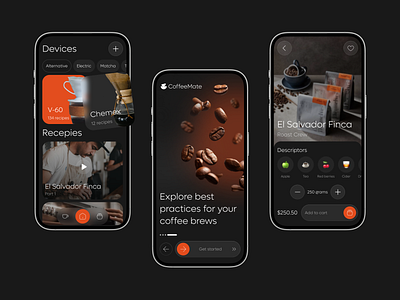 Mobile App Concept for Coffee Shop app design mobile design ui ux