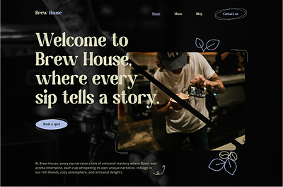 Coffee Shop | Hero Section coffee shop design figma graphic design hero block hero section ui ux web design