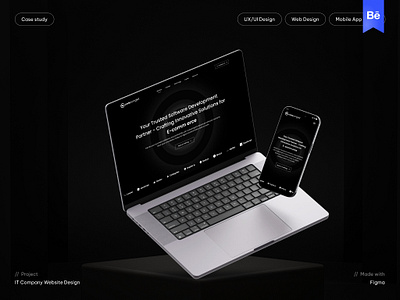 IT Company Website | Case Study | UX/UI Design appliccation branding casestudy codewinglet color theory design system development it company design mobile design responsive software company system design typography ui ui design uiux design ux ux process web deign website deign