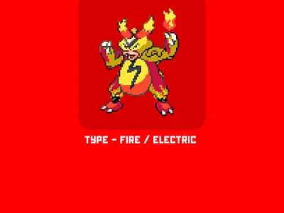 Magmabuzz fakemon monster pixel art pokemon