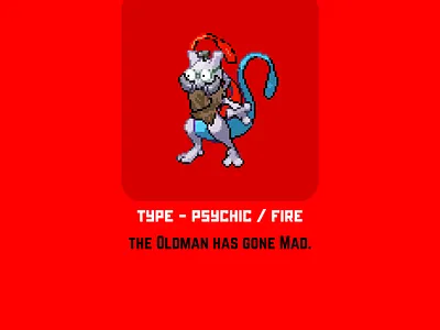 Oldman Blaine fakemon monster pixel art pokemon