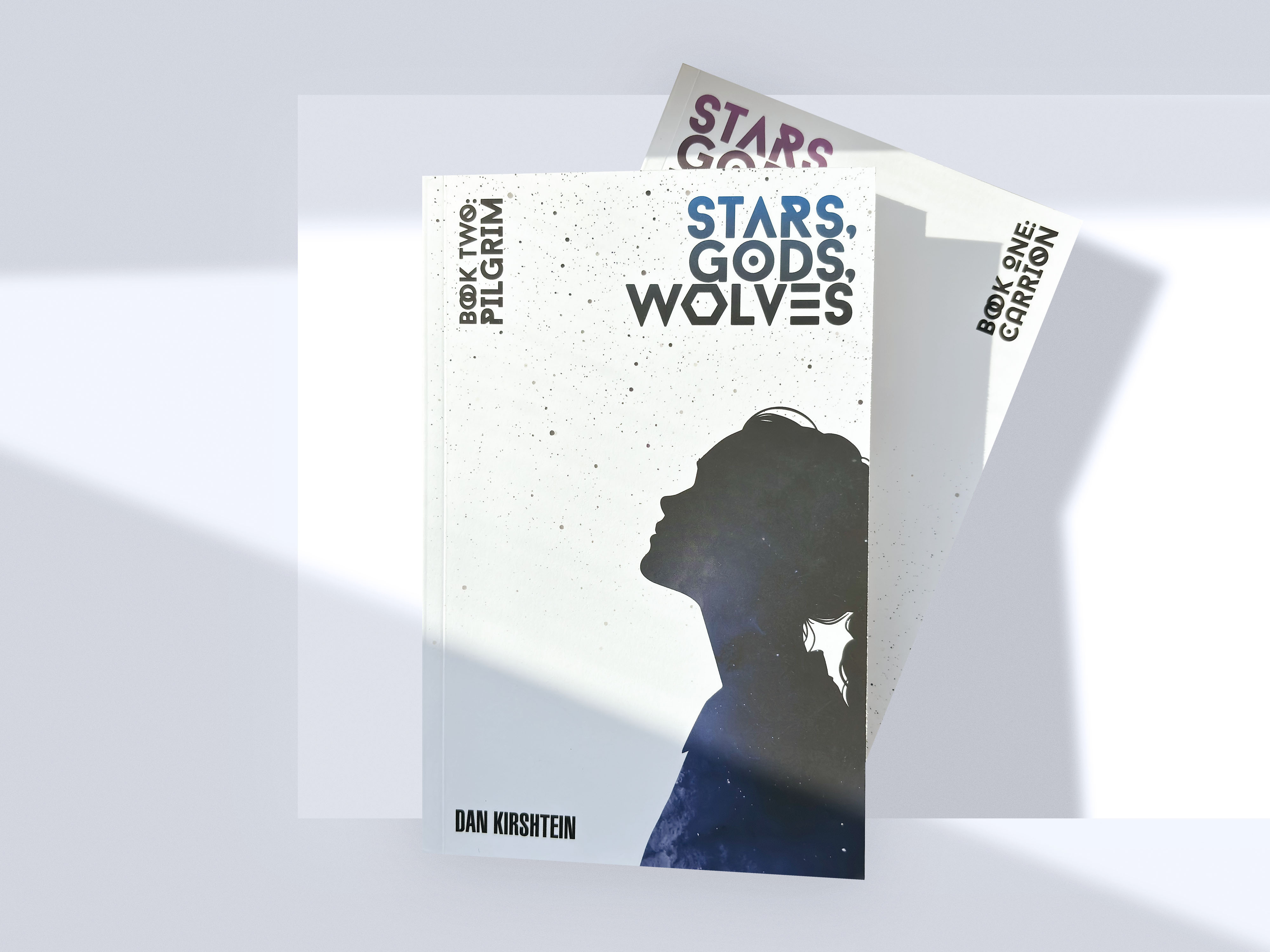 Book cover designs for Stars, Gods, Wolves affinity designer affinitydesigner bookcoverdesign editorialdesign graphic design illustration sciencefiction scifi space typography