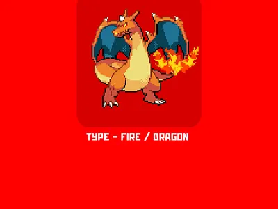 Arctonian Charizard fakemon monster pixel art pokemon