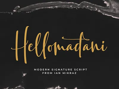 Hellomadani - Modern Signature Script typography
