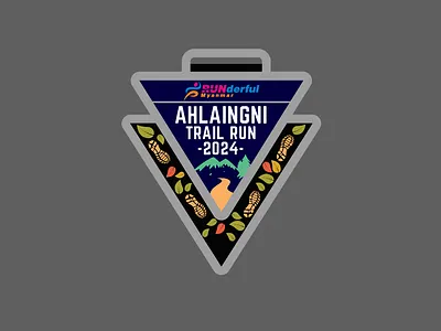 AHLAINGNI TRAIL RUN 2024 (Medal Design) branding graphic design logo medal run trail trailrun