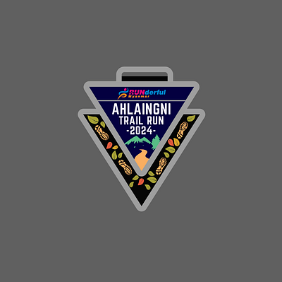 AHLAINGNI TRAIL RUN 2024 (Medal Design) branding graphic design logo medal run trail trailrun