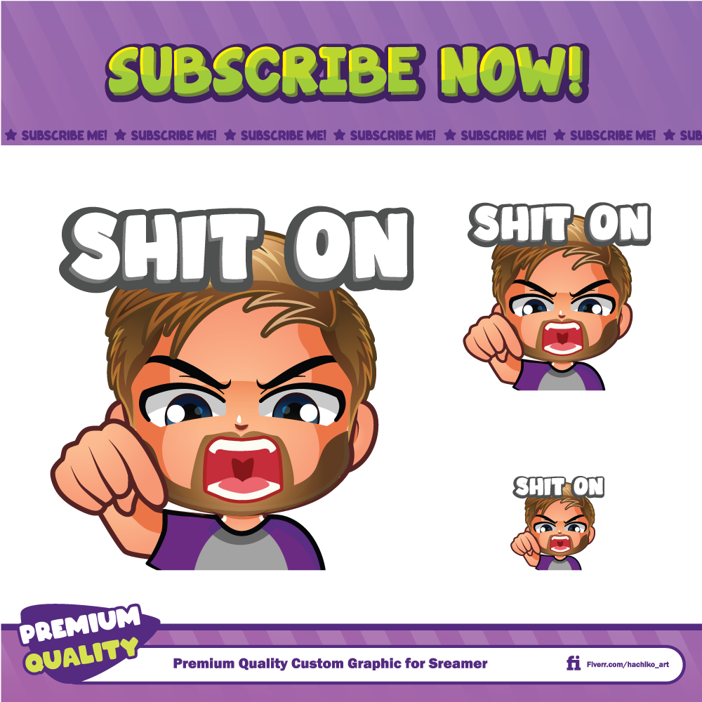 SHIT ON twitch Emotes By Hachiko Art by hachi chiko on Dribbble