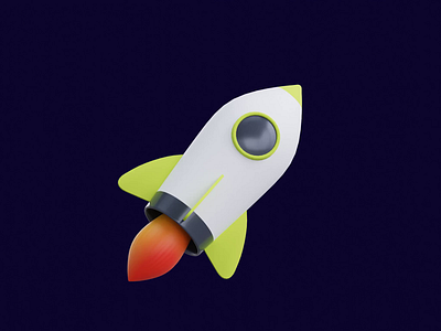 3D Rocket 3d ai animation blender concept design illustration motion graphics