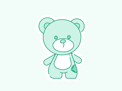 Teddy Bear Illustration bear illustration monochromatic