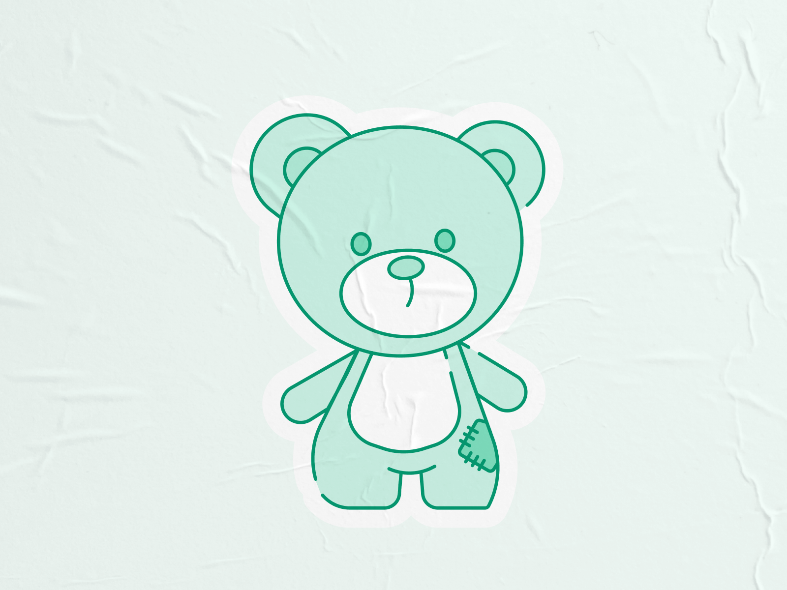 Teddy Bear Illustration bear illustration monochromatic