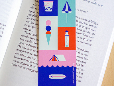 Summer - Bookmark beach boat camp holiday ice ice cream lighthouse parasol sea summer sup surfboard tent