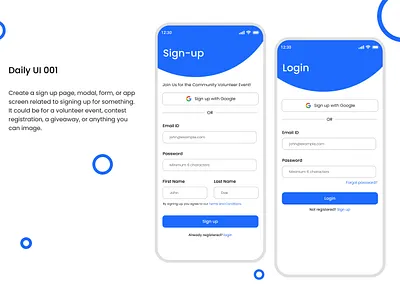 Daily UI Challenge 001 daily ui design sign up ui ui uiux