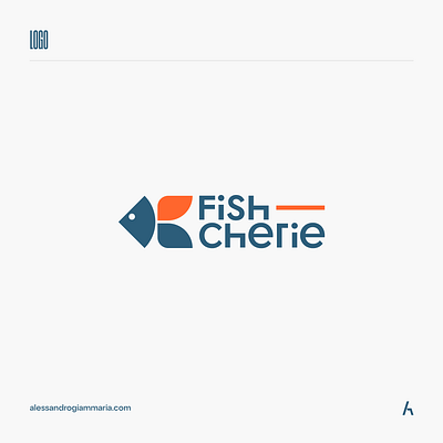 Fish-Cherie brand identity branding font graphic design logo logo design minimal orange poster design typography ui uiux webdesign