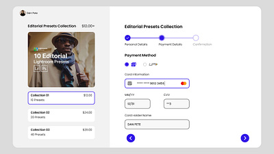 Credit Card Checkout dailyui ui