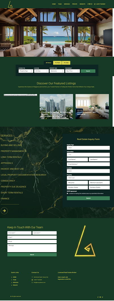 Real Estate Agency Davao Design ui