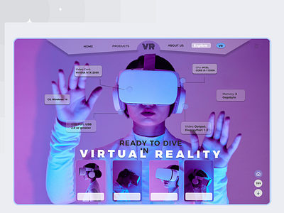 VR Landing Page Hero Section Design landig page ui uiux ux vr vr landing page web web design