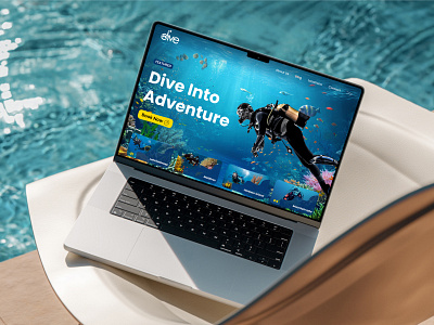 Dive : Scuba diving website adventure banner blue button diving locatio scuba sea ui underwater ux web banner website