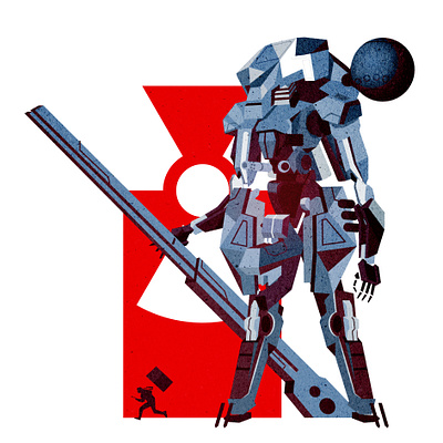 Metal Gear Sahelanthropus design fanart illustration illustrator konami metal gear minimalist texture vector