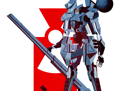 Metal Gear Sahelanthropus design fanart illustration illustrator konami metal gear minimalist texture vector