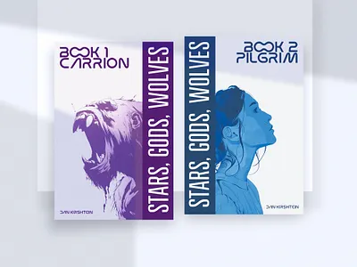 Alternate book cover designs for Stars, Gods, Wolves affinity designer affinitydesigner bookcoverdesign editorialdesign graphic design illustration sciencefiction scifi space typography