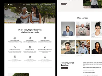 Athena - Health and Wellness Website company design fitness future gym health healthy and wellness industry landing page minimalist sports ui web design wellness workout yoga