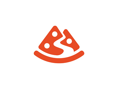 Pizza Mountain (Logo For Sale) brand company creative delicious design food identity italy logo logomark modern mountain pizza pizzateria restaurant simple