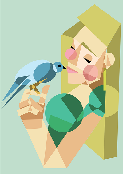 Concept art : The girl and the bird animation art branding concept art design designer graphic design illustration illustrator