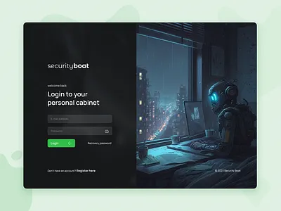 Login - UI Screen boat design login security ui ux