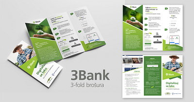 Trifold Brochure for 3 Bank brochure corporate design graphic design trifold