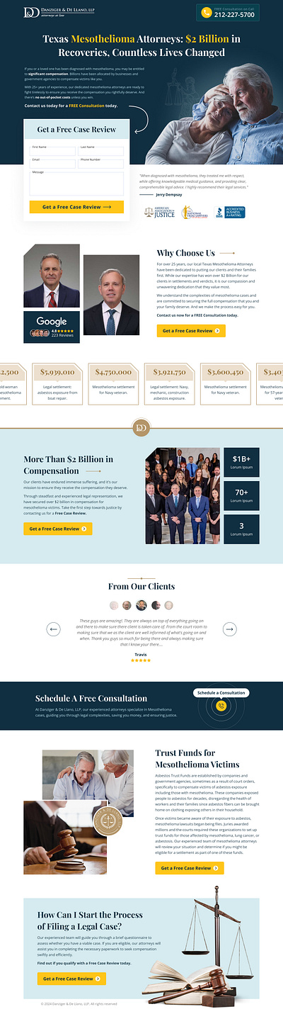 Law Firm Landing page landing page ui ux