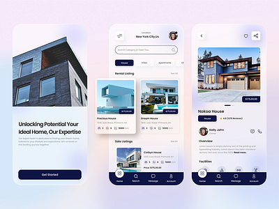 Luxe Haven Estates Mobile Application apartmentfinder app application commercialrealestate figma homebuying houseforsale houseprices mobile application newhome openhouse property propertyapp propertyinvestment propertymarketplace real estate realestateapp rentalproperty rentals ui design