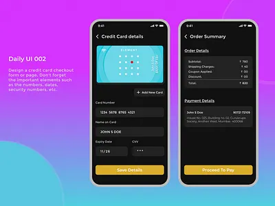 Daily UI Challenge 002 daily ui daily ui challenge ui ux
