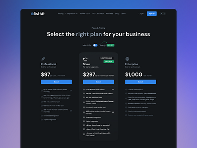 SaaS B2B Pricing tiers branding creative dashboard design graphic design interface motion graphics pricing saas ui website