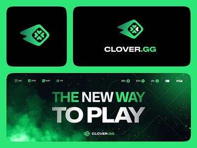 CloverGG - Online Casino Branding betting blockchain brand branding casino casino banner casino branding casino logo crypto gambling game gaming igaming loader logo logo animation logotype rebranding