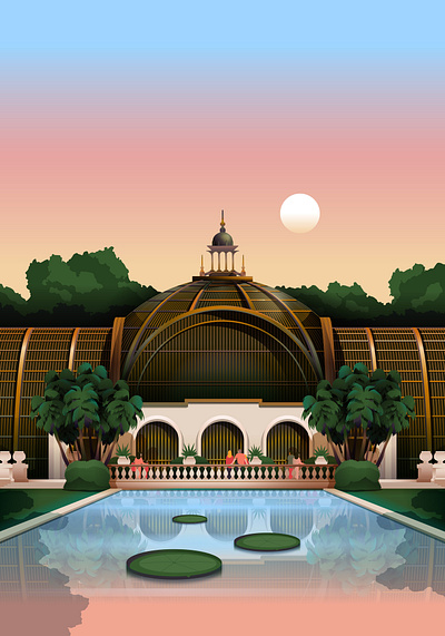 San Diego architecture city digital folioart illustration luxury nick slater travel vector