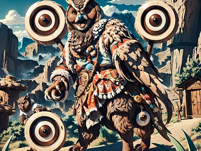 AI QR code featuring a fantastical image of a bear-owl hybrid ai art aiqr art qr code artqr bear creativemarketing graphic design owl qr qr code